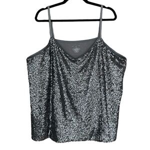 Lane Bryant Sequin Front Cami Tank Top‎